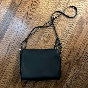 Lo & Sons The Pearl Saffiano Leather Crossbody in Black